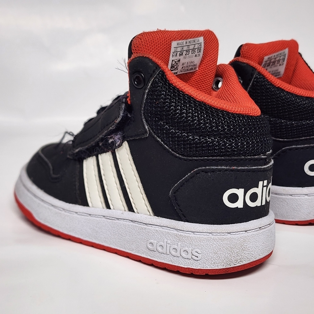Adidas Hoops Mid 2.0 Boys Shoes Size 6.5 Toddler Basketball Sneakers Black Red - Picture 4 of 9